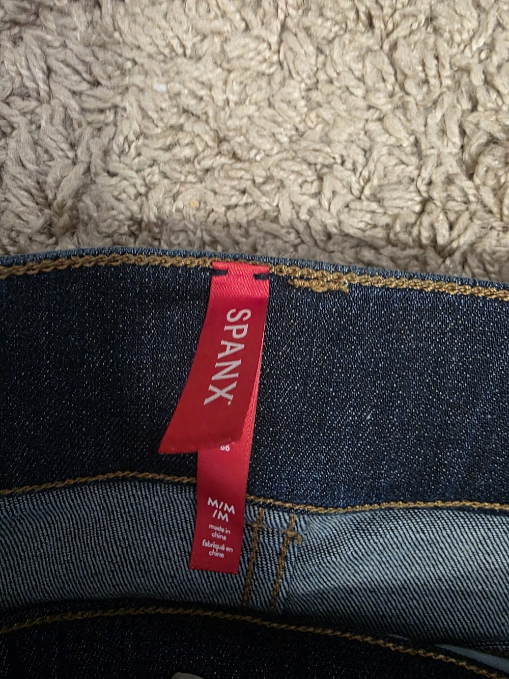SPANX Deep Indigo High-Rise Bootcut Jeans - Picture 2 of 5